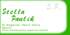 stella paulik business card